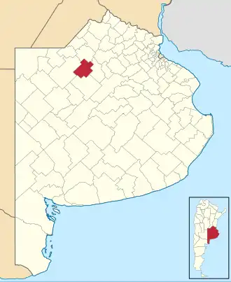 Муниципалитет Хенераль-Вьямонте на карте