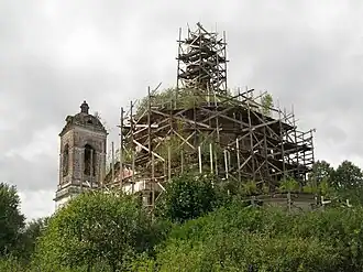 Храм Архангела Михаила на Архангельском Погосте близ Киржача (2010 год)