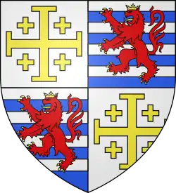 Герб королей Иерусалима и Кипра, принятый королём Гуго III в 1268 году.