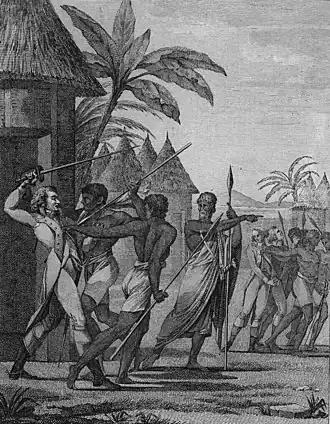 Арест Андре Брю в царстве Кайор на реке Сенегал в 1701 году