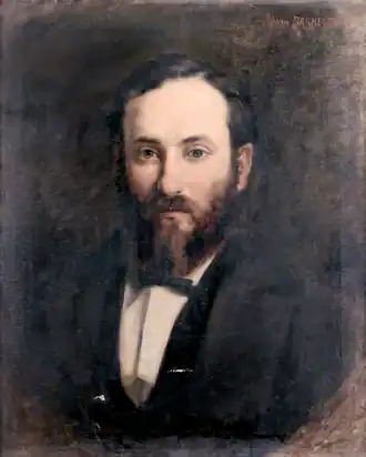 Холст, масло, Елена Дарместетер, его жена.