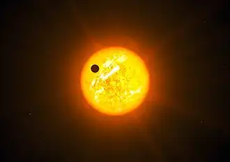 Авторское представление об экзопланете,обращающейся вокруг своей звезды