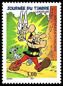 Марка Франции к Дню почтовой марки с изображением Астерикса, 1999 (Sc #2706)