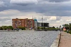 Канал имени Варвация, вид на Набережную Приволжского затона с Советского района