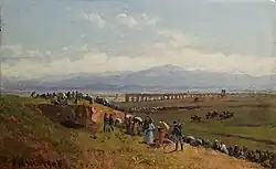 На ипподроме Капаннелле. 1900. Дерево, масло. Галерея восемнадцатого века, Рим