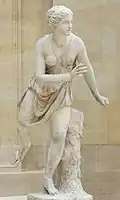 Бегущая Аталанта, преследуемая Гиппоменом (по античному оригиналу). 1703—1705. Мрамор. Лувр, Париж