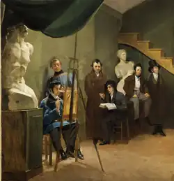 Художники в своём ателье. 1826. Холст, масло. Музей Маньин, Дижон