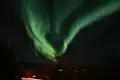 Северное сияние видно из Салангена.