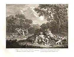 Осень. Бахус, фавны и танцующие нимфы. Ок.1764. По оригиналу Ф. Дзуккарелли. Офорт