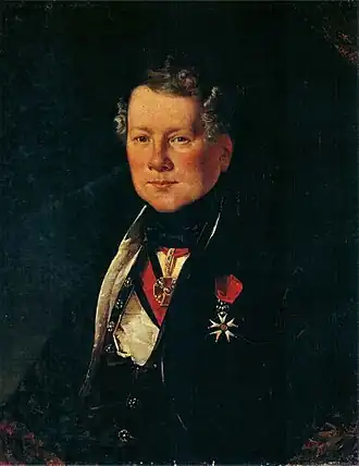 Е. А. Плюшар. Портрет Огюста Монферрана. 1834Холст, масло. 71,5 × 57 смРусский музей, Санкт-Петербург