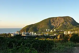 Вид на Партенит со старой дороги Партенит - с.Пушкино