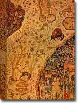 Фрагмент тебризского ковра из частного собрания в Будапеште.