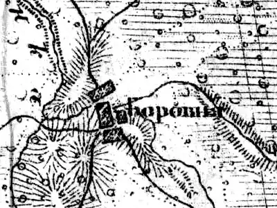 Деревня Большая Боровня на карте 1919 года