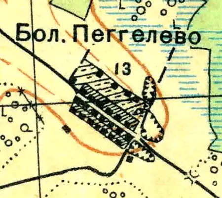 План деревни Большое Пегелево