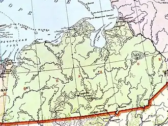 Большеземельский район на карте