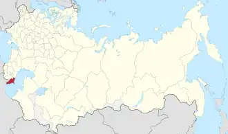 Бакинская губерния на карте