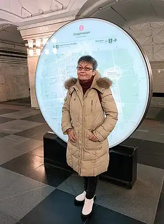 Ольга Балла в московском метро. 27 февраля 2023