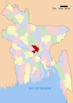 Дакка на карте