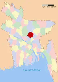 Газипур на карте