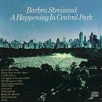 Обложка альбома Барбры Стрейзанд «A Happening in Central Park» (1968)