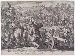 Битва при Монс Регонис. По оригиналу Я. ван дер Страта. 1583