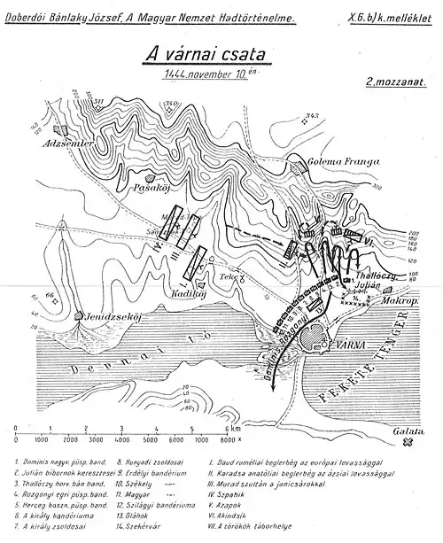 Чезарини и Доминек присоединяются к преследованию, но отряд Шехабеддина-паши приходит на помощь отступающему левому флангу. Талоцци и Розгони отступают в лагерь, Чезарини и Доминек бегут через болота.