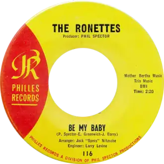 Обложка сингла The Ronettes «Be My Baby» (1963)