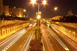 Ночной вид на шоссе