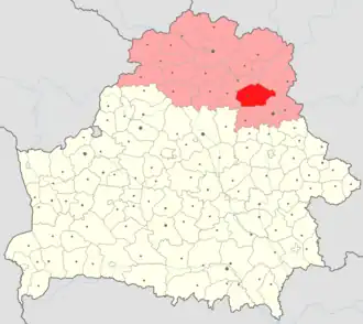 Сенненский район на карте