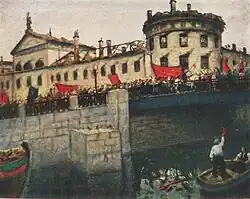 А. Ф. Белый. Демонстрация у Литовского замка в 1917. 1926 г.