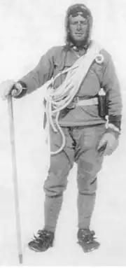 Браун в альпинистском снаряжении, 1912 год