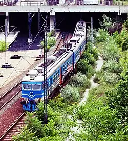 Электропоезд на линии