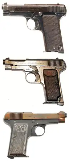 Сверху вниз: M1915, M1915/17, M1915/19