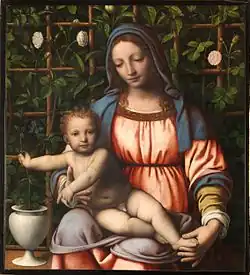 Мадонна Розария. Ок. 1510. Дерево, масло. Пинакотека Брера, Милан