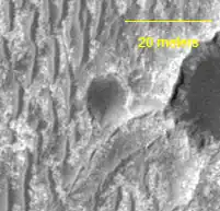 Кратер Бета, снятый с орбиты аппаратом MRO, камерой высокого разрешения HiRISE.