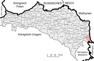 Округ Борщёв на карте