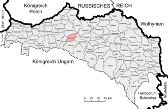 Округ Бжозув на карте