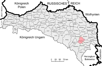 Округ Тлумач на карте