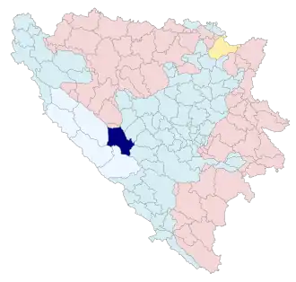 Купрес на карте