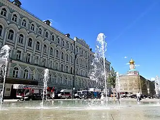 Фонтан на Биржевой площади в 2019 году