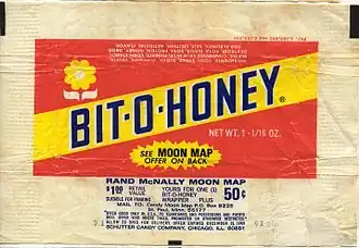 Старая обёртка Bit-o-Honey, около 1969&nbsp;г.