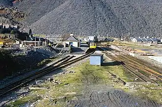 Станция Британских железных дорог в Блайнай-Фестиниоге во время реконструкции. 1981&nbsp;г.