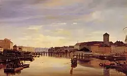 Вид вниз по Шпрее с Янновицбрюке. 1836. Холст, масло. Частное собрание