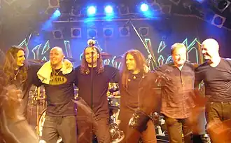 Blind Guardian в Мальмё, Швеция, 2006&nbsp;г. Слева направо: Ольбрих, Эмке, Кюрш, Зипен, Шурен, Хольцварт