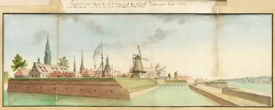 Вид Цитадели с севера. Рисунок И.&nbsp;К.&nbsp;Бротце (1784)