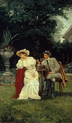 «Увлекательные речи», 1916, холст, масло — Государственный художественный музей Алтайского края