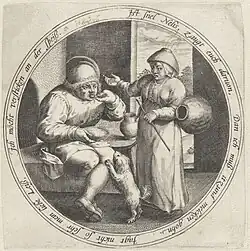 Крестьянская пара. Между 1555 и 1631. Офорт