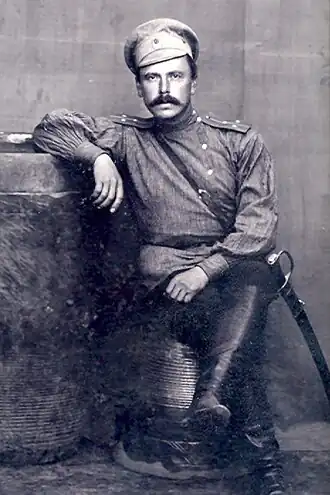 поручик Григорий Николаевич Богатырев,
 командир 59-го транспорта 3-й Маньчжурской армии, октябрь 1905 года
