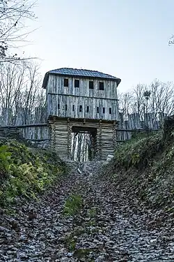 Реконструкция въездных ворот городища Бойна I (Валы)