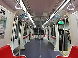 Интерьер вагона поезда Bombardier Innovia APM 300